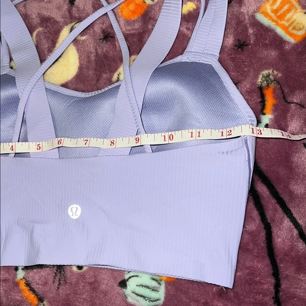 Lululemon Like a Cloud Ribbed Longline Bra *Light Support S 4 Lavender frost